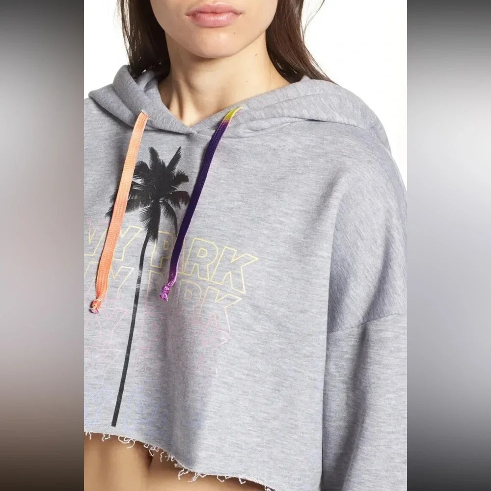 IVY PARK Festival Palm Tree Cropped Graphic Hoodie Sweatshirt XS - Picture 4 of 14